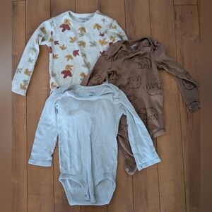 Baby Long Sleeve Bodysuit Set X3